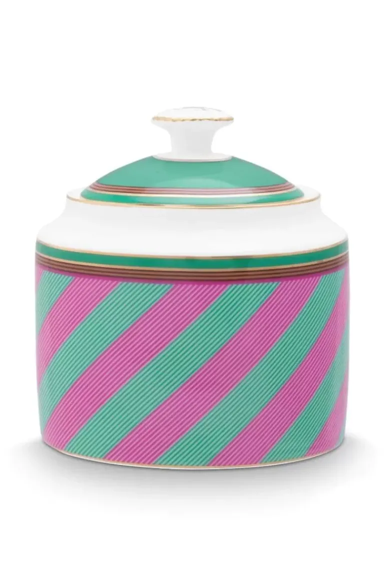 Pip Chique Stripes Suikerpot Roze/Groen