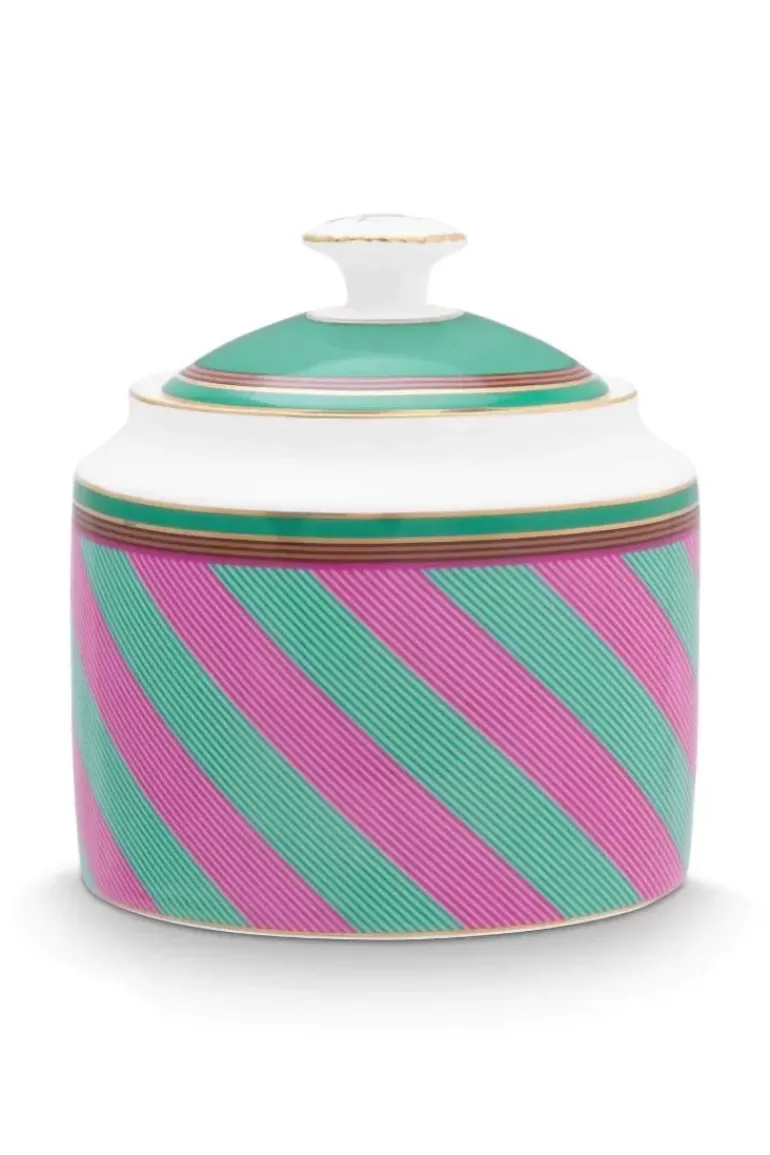 Pip Chique Stripes Suikerpot Roze/Groen