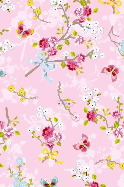 Pip Studio Chinese Rose Vliesbehang Licht Roze