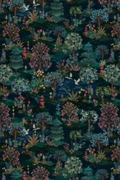 Pip Studio Pip Garden Infinito Wallpower Donker Blauw