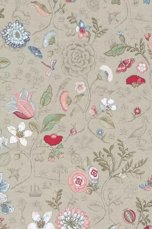 Pip Studio Spring To Life Vliesbehang Khaki