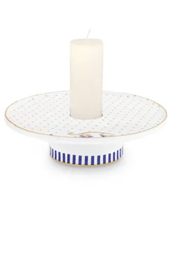 Royal Stripes Kaarshouder Wit 14 Cm