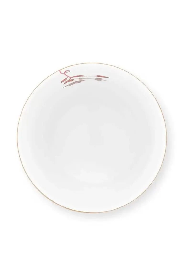 Royal Stripes Mok Bloemen Donkerroze