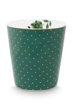 Royal Stripes Mok Stippen & Theetip Groen