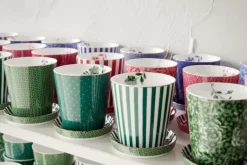 Royal Stripes Mok Tegels & Theetip Groen