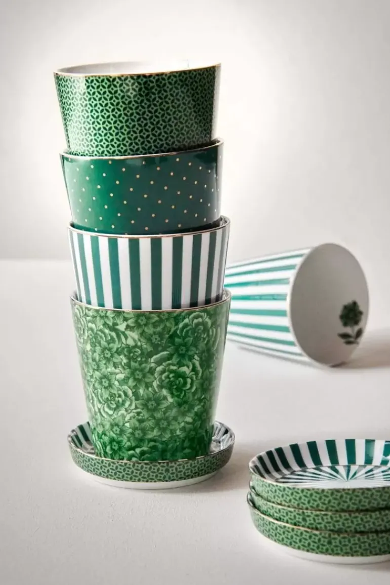 Royal Stripes Mok Tegels & Theetip Groen