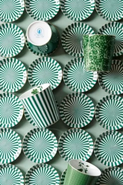 Royal Stripes Mok Tegels & Theetip Groen