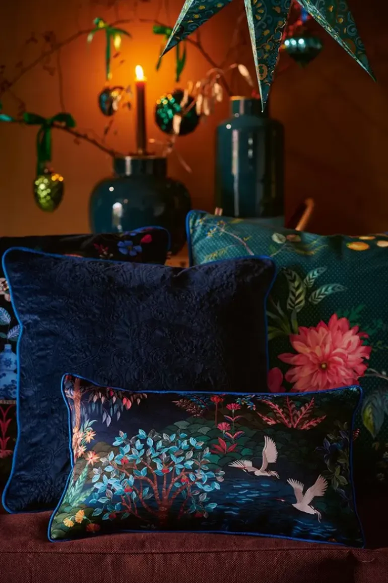 Sierkussen Quilted Donkerblauw