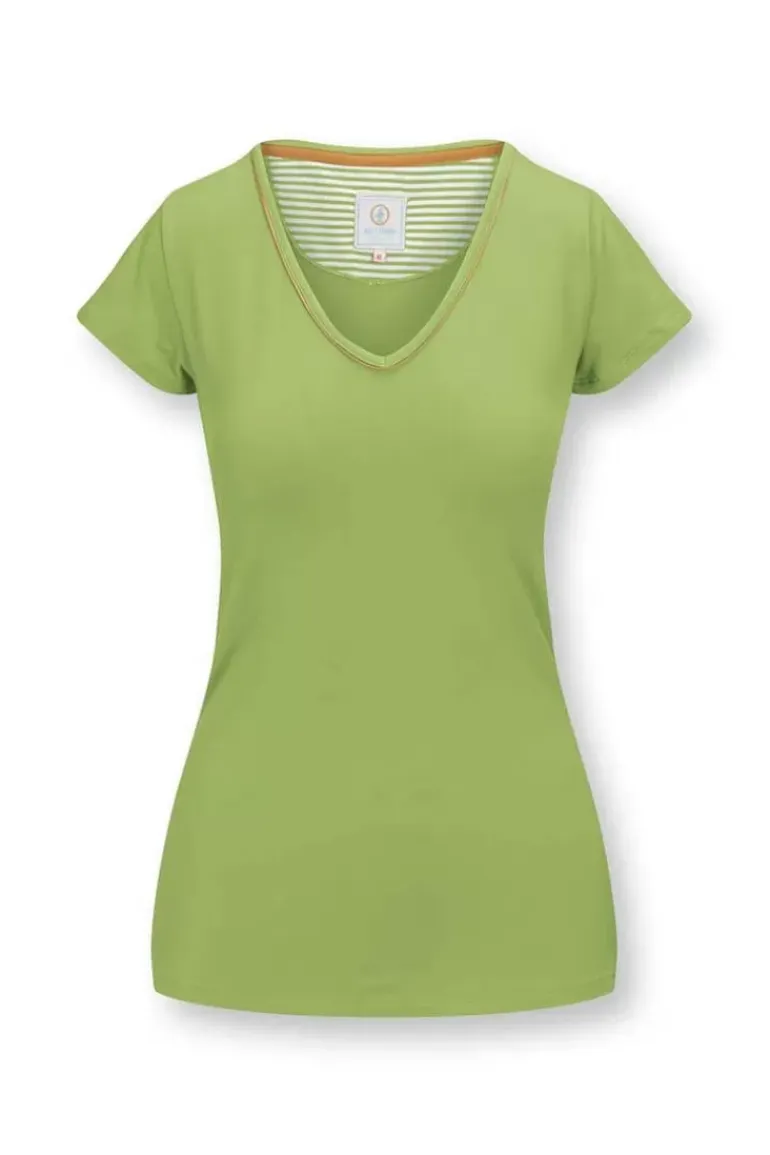 Top Korte Mouw Solid Licht