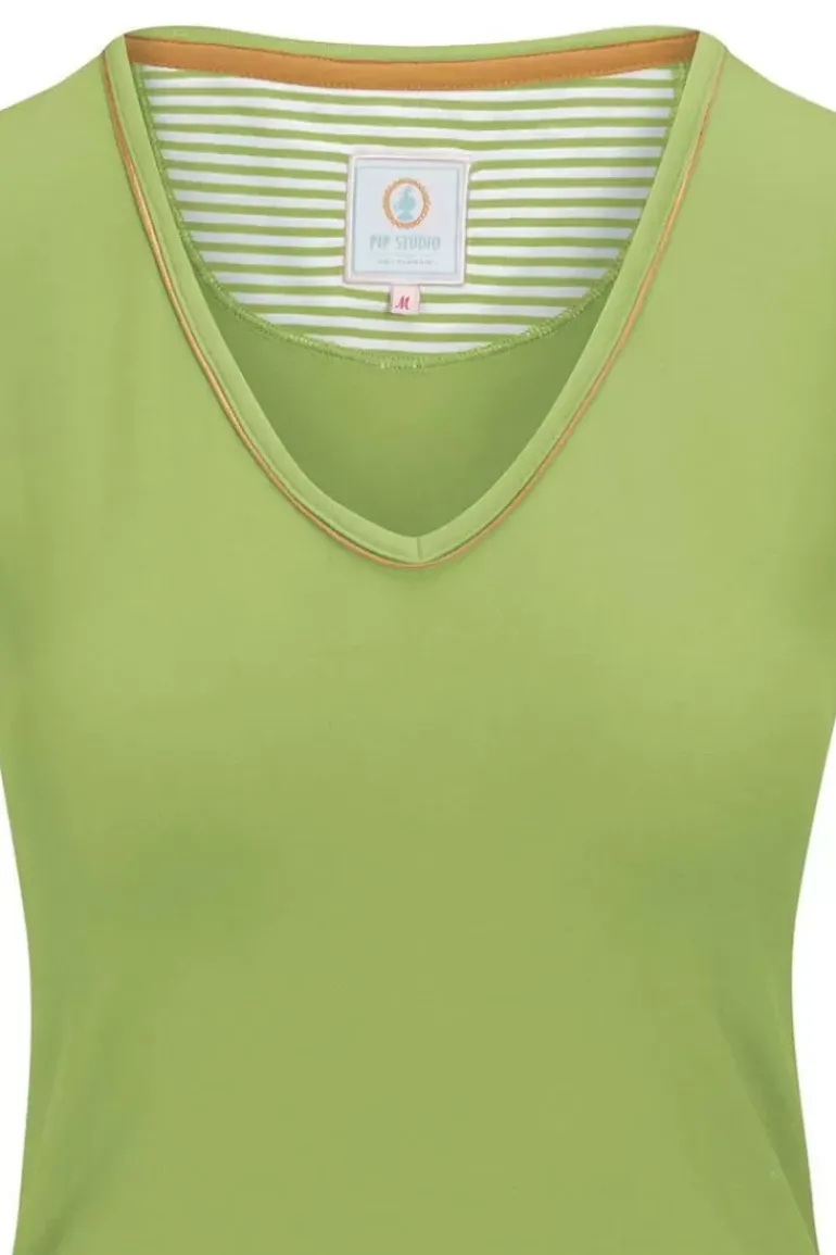 Top Korte Mouw Solid Licht