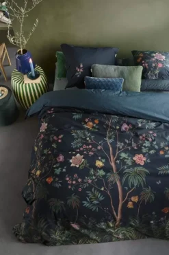 Vierkant Sierkussen Il Paradiso Donkerblauw