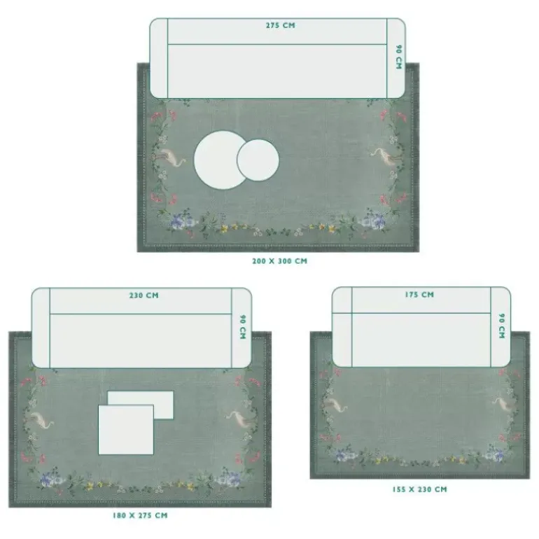 Vloerkleed Jolie By Pip /Groen