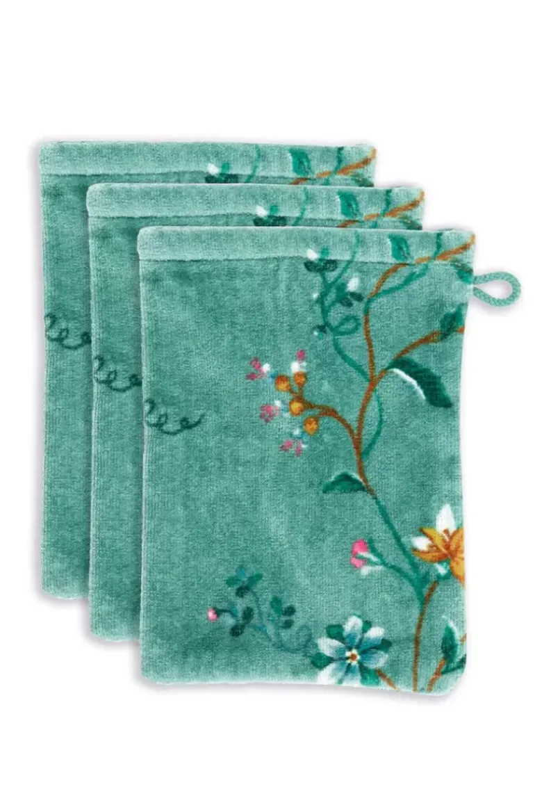 Washandje Set/3 Les Fleurs 16X22 Cm