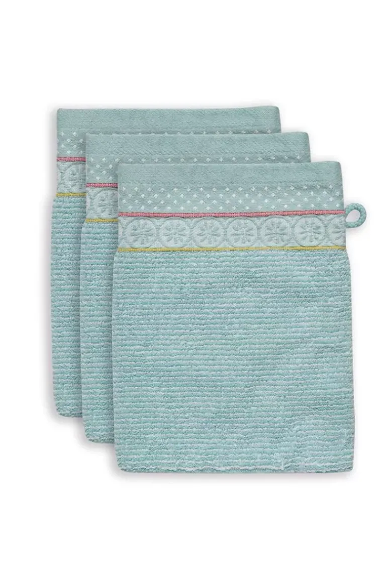 Washandje Set/3 Soft Zellige Blue 16X22 Cm