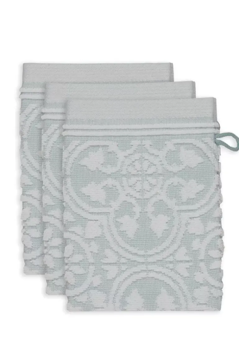 Washandje Set/3 Tile De Pip Licht 16X22 Cm