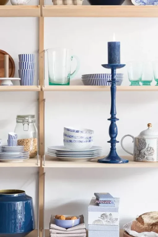Water Glas Gedraaid Blauw
