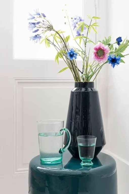 Water Glas Gedraaid Blauw