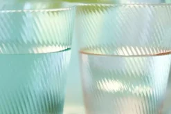 Water Glas Gedraaid Blauw