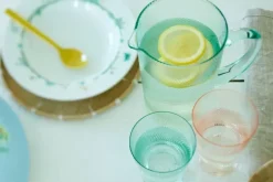 Water Glas Gedraaid Blauw