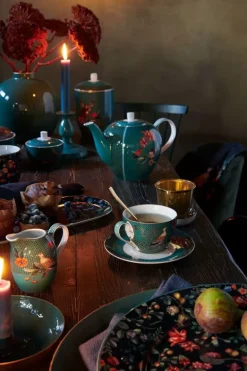 Winter Wonderland Set/2 Cappuccino Kop & Schotel Groen